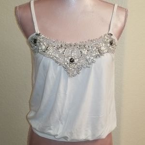 Beautiful White Sequin Top
